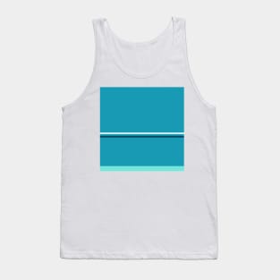 A supreme setup of Ice, Tiffany Blue, Water Blue and Marine Blue stripes. Tank Top